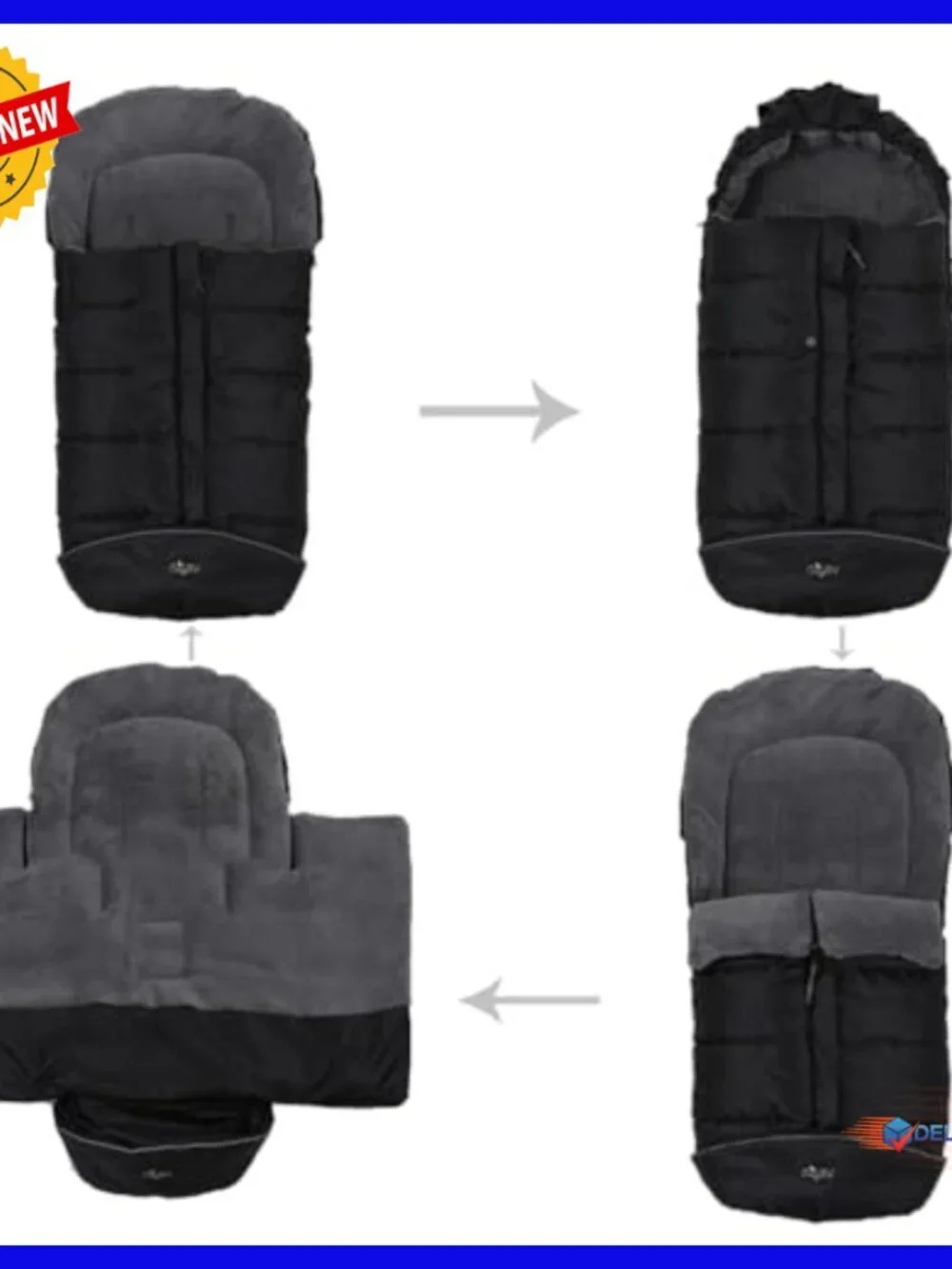 Insulated Stroller Footmuff, Water Repellent Bunting Bag, Universal Fit
